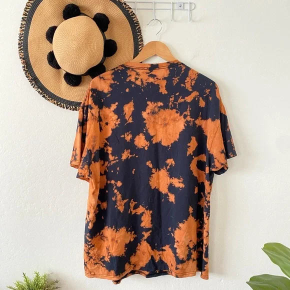 ✨ AC/DC Highway to Hell Black Bleach Dye Graphic Tee ✨ - Picture 2 of 8